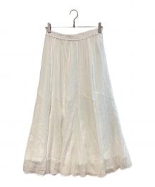 SLOBE IENA（スローブ イエナ）の古着「PEボイル切替ギャザースカート」｜ホワイト