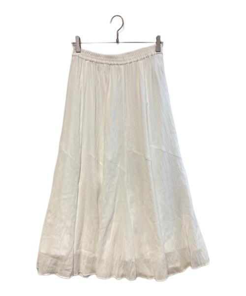 SLOBE IENA（スローブ イエナ）SLOBE IENA (スローブ イエナ) PEボイル切替ギャザースカート ホワイト サイズ:不明の古着・服飾アイテム