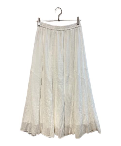 SLOBE IENA（スローブ イエナ）SLOBE IENA (スローブ イエナ) PEボイル切替ギャザースカート ホワイト サイズ:不明の古着・服飾アイテム