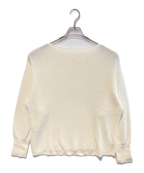 SLOBE IENA（スローブ イエナ）SLOBE IENA (スローブ イエナ) リネン混畦ニット ホワイト サイズ:FREEの古着・服飾アイテム