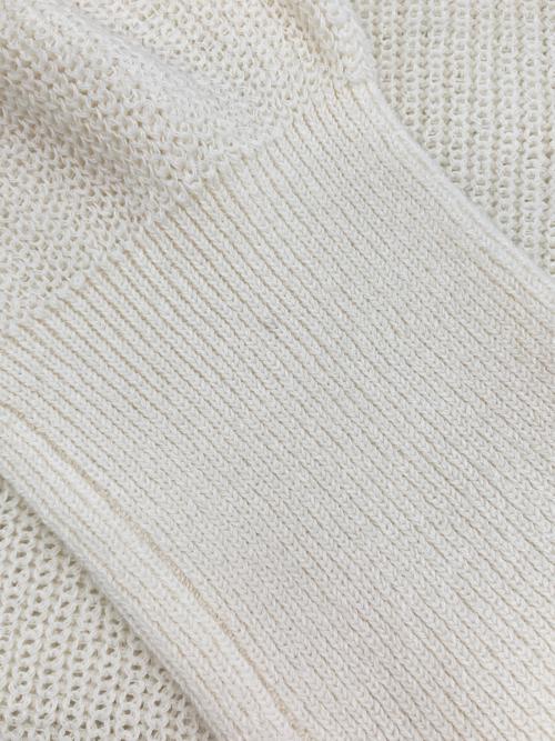 SLOBE IENA（スローブ イエナ）SLOBE IENA (スローブ イエナ) リネン混畦ニット ホワイト サイズ:FREEの古着・服飾アイテム