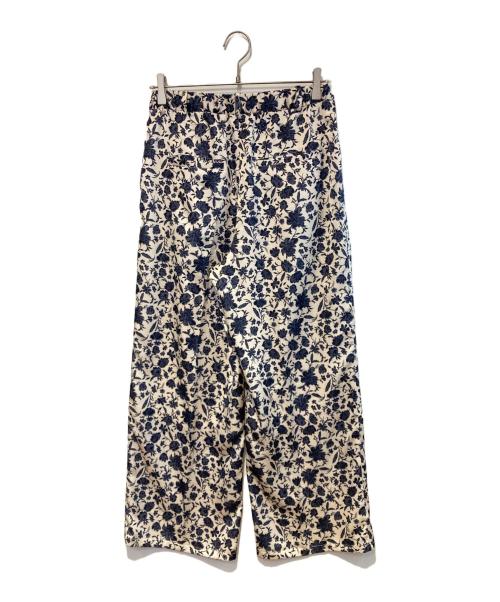 SLOBE IENA（スローブ イエナ）SLOBE IENA (スローブ イエナ) アソートフラワーパンツ ホワイト×ネイビー サイズ:38の古着・服飾アイテム