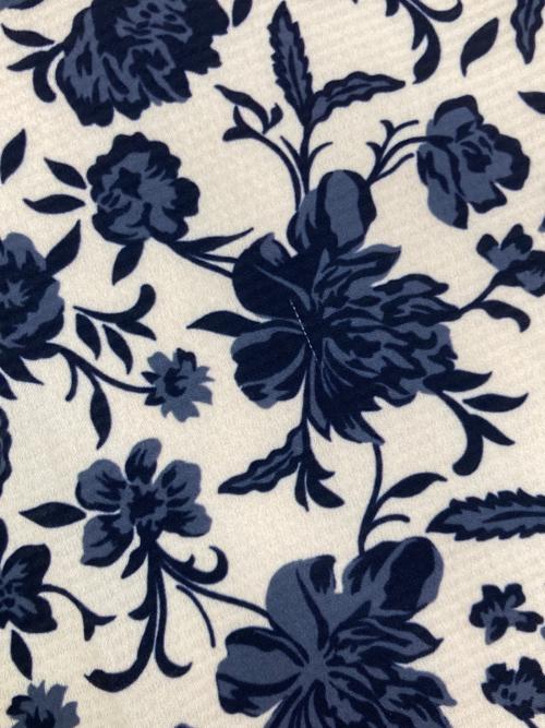 SLOBE IENA（スローブ イエナ）SLOBE IENA (スローブ イエナ) アソートフラワーパンツ ホワイト×ネイビー サイズ:38の古着・服飾アイテム