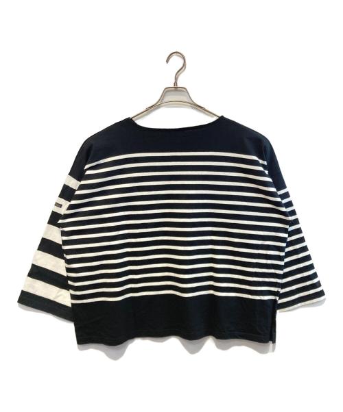 Le minor（ルミノア）Le minor (ルミノア) SLOBE IENA (スローブ イエナ) 別注 クレイジーパターンボーダーカットソー ブラック サイズ:FREEの古着・服飾アイテム