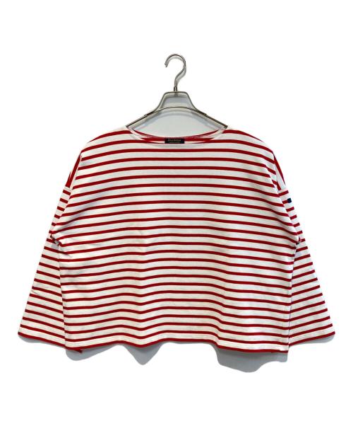 Le minor（ルミノア）Le minor (ルミノア) SLOBE IENA (スローブ イエナ) ForSLOBEeverydayビッグボーダーカットソー ホワイト×レッド サイズ:1の古着・服飾アイテム