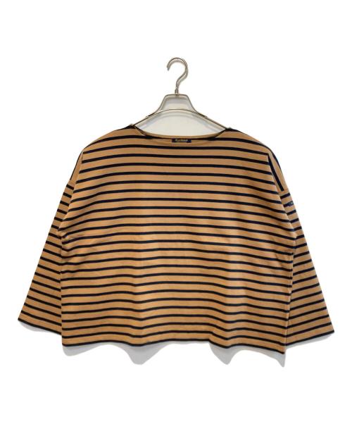 Le minor（ルミノア）Le minor (ルミノア) SLOBE IENA (スローブ イエナ) For SLOBE every day ビッグボーダーカットソー ブラウン サイズ:1の古着・服飾アイテム