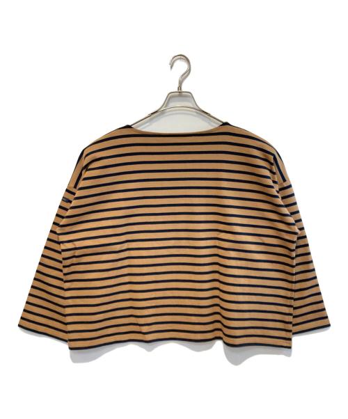 Le minor（ルミノア）Le minor (ルミノア) SLOBE IENA (スローブ イエナ) For SLOBE every day ビッグボーダーカットソー ブラウン サイズ:1の古着・服飾アイテム