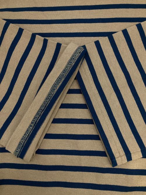 Le minor（ルミノア）Le minor (ルミノア) SLOBE IENA (スローブ イエナ) For SLOBE every day ビッグボーダーカットソー ブラウン サイズ:1の古着・服飾アイテム