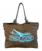 made some sports wear×SLOBE IENAメイド サム スポーツ ウェア×スローブ イエナ）の古着「ナイロン LOGO BAG」｜ブラウン×ネイビー