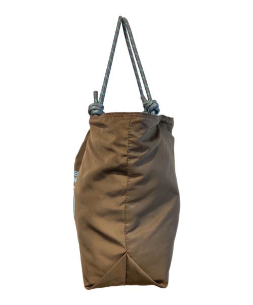 made some sports wear（メイド サム スポーツ ウェア）made some sports wear (メイド サム スポーツ ウェア) SLOBE IENA (スローブ イエナ) ナイロン LOGO BAG ブラウン×ネイビーの古着・服飾アイテム