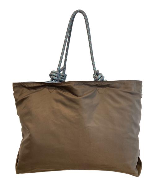 made some sports wear（メイド サム スポーツ ウェア）made some sports wear (メイド サム スポーツ ウェア) SLOBE IENA (スローブ イエナ) ナイロン LOGO BAG ブラウン×ネイビーの古着・服飾アイテム