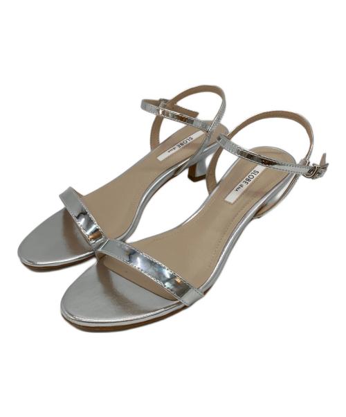 SLOBE IENA（スローブ イエナ）SLOBE IENA (スローブ イエナ) レザーストラップサンダル シルバー サイズ:24.5cmの古着・服飾アイテム
