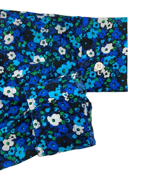 sacai（サカイ）sacai (サカイ) フラワープリントドローストリングシャツ ブルー サイズ:2の古着・服飾アイテム