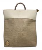 A.D.M.J.×ear PAPILLONNERエーディーエムジェイ×イアパピヨネ）の古着「型押し2WAYリュック」｜ベージュ