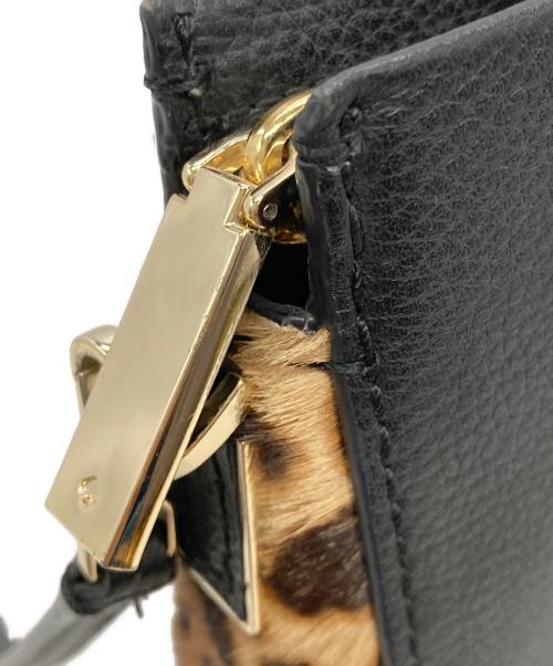 Kate Spade（ケイトスペード）Kate Spade (ケイトスペード) ハラコ切替ショルダーバッグ ブラックの古着・服飾アイテム
