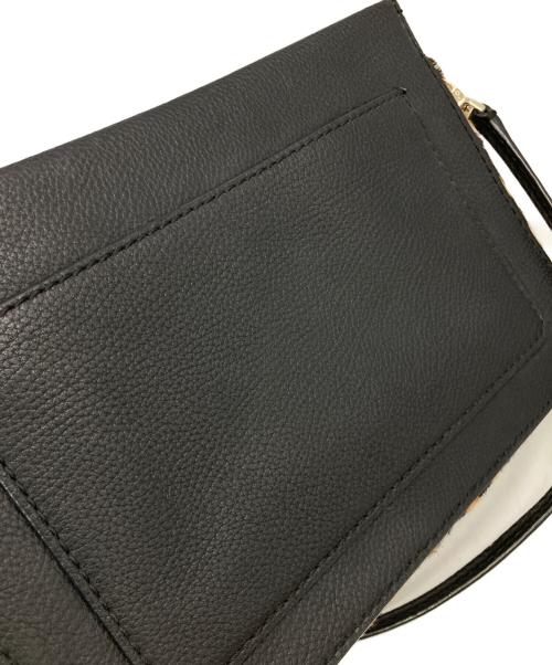 Kate Spade（ケイトスペード）Kate Spade (ケイトスペード) ハラコ切替ショルダーバッグ ブラックの古着・服飾アイテム