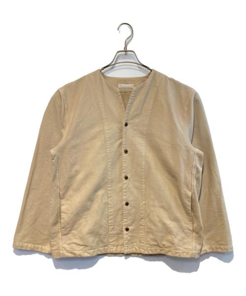 confect（コンフェクト）confect (コンフェクト) ブラッシュドコットンキーネック カーディガン ベージュ サイズ:3の古着・服飾アイテム