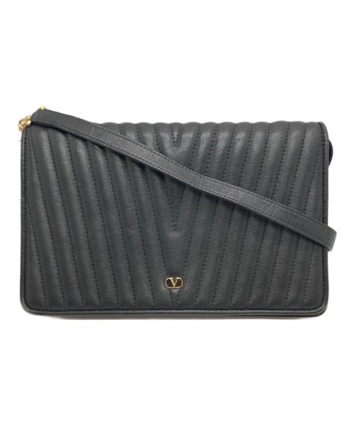 VALENTINO GARAVANI（ヴァレンティノ・ガラヴァーニ）VALENTINO GARAVANI (ヴァレンティノ・ガラヴァーニ) キルティングショルダーバッグ ブラックの古着・服飾アイテム