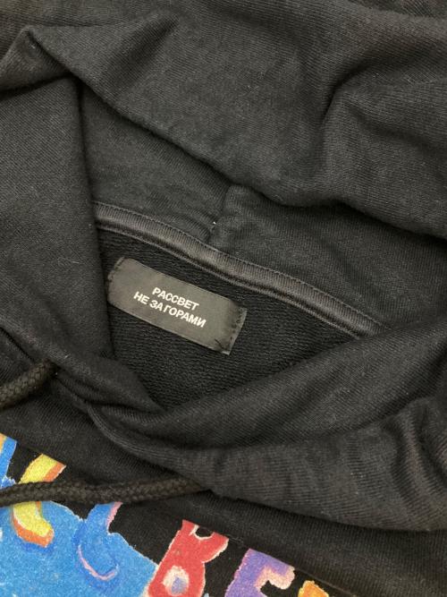 PACCBET（ラスベート）PACCBET (ラスベート) WORLD PEACE HOODIE ブラック サイズ:Lの古着・服飾アイテム