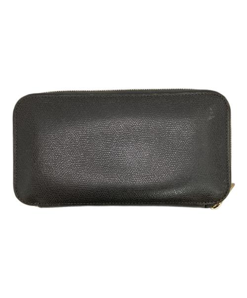 Valextra（ヴァレクストラ）Valextra (ヴァレクストラ) レザーウォレット グレーの古着・服飾アイテム