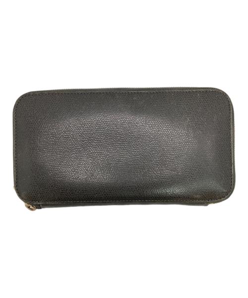 Valextra（ヴァレクストラ）Valextra (ヴァレクストラ) レザーウォレット グレーの古着・服飾アイテム