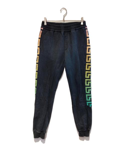 VERSACE（ヴェルサーチェ）VERSACE (ヴェルサーチェ) Greek Graphic Print Jogger Pants ブラック サイズ:XSの古着・服飾アイテム