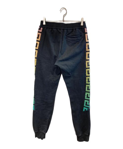 VERSACE（ヴェルサーチェ）VERSACE (ヴェルサーチェ) Greek Graphic Print Jogger Pants ブラック サイズ:XSの古着・服飾アイテム