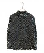 BLACK COMME des GARCONSブラックコムデギャルソン）の古着「丸襟ドットシャツ」｜ブラック