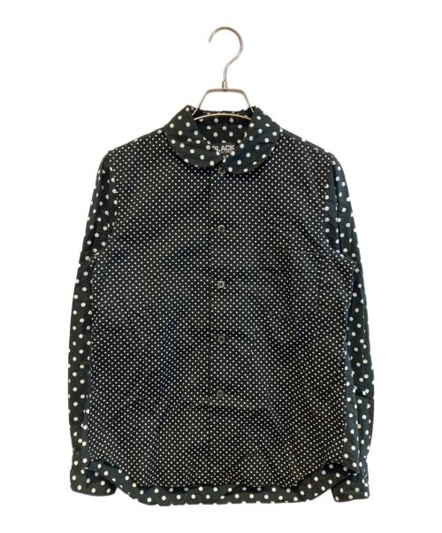BLACK COMME des GARCONS（ブラックコムデギャルソン）BLACK COMME des GARCONS (ブラックコムデギャルソン) 丸襟ドットシャツ ブラック サイズ:XSの古着・服飾アイテム