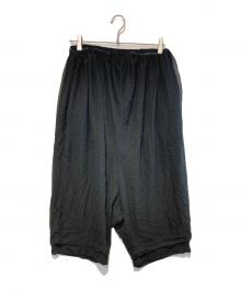 COMME des GARCONS（コムデギャルソン）の古着「シアーレイヤードサルエルパンツ」｜ブラック