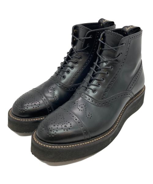 foot the coacher（フットザコーチャー）foot the coacher (フットザコーチャー) SEMI BROGUE BOOTS ブラック サイズ:9の古着・服飾アイテム
