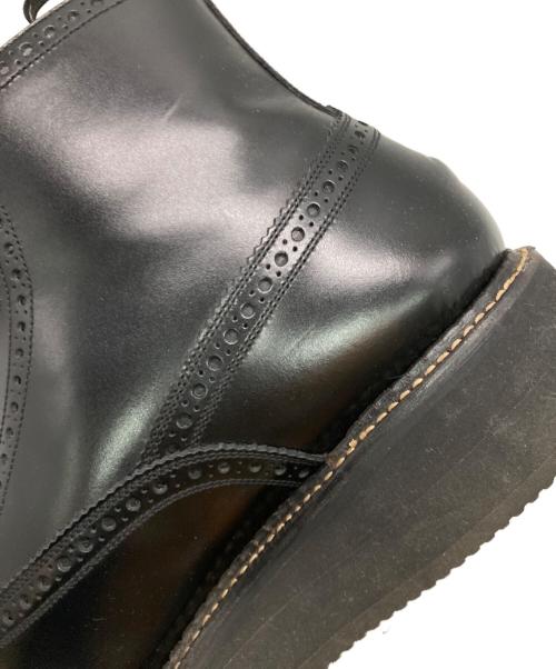 foot the coacher（フットザコーチャー）foot the coacher (フットザコーチャー) SEMI BROGUE BOOTS ブラック サイズ:9の古着・服飾アイテム