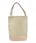 TEMBEAテンベア）の古着「BAGUETTE TOTE SMALL」｜ホワイト×ピンク