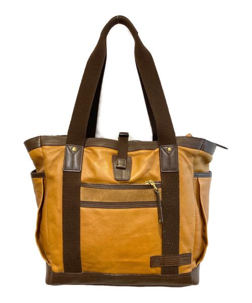 master-piece（マスターピース）master-piece (マスターピース) レザートートバッグ ブラウンの古着・服飾アイテム