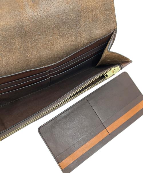 SLOW（スロウ）SLOW (スロウ) レザーロングウォレット ブラウンの古着・服飾アイテム