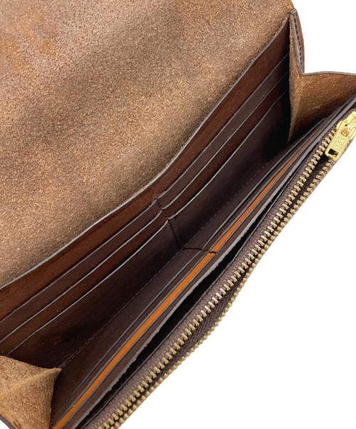 SLOW（スロウ）SLOW (スロウ) レザーロングウォレット ブラウンの古着・服飾アイテム