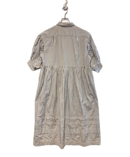 THE SHINZONE（ザ シンゾーン）THE SHINZONE (ザ シンゾーン) シャツワンピース ブラウン×ホワイト サイズ:34の古着・服飾アイテム