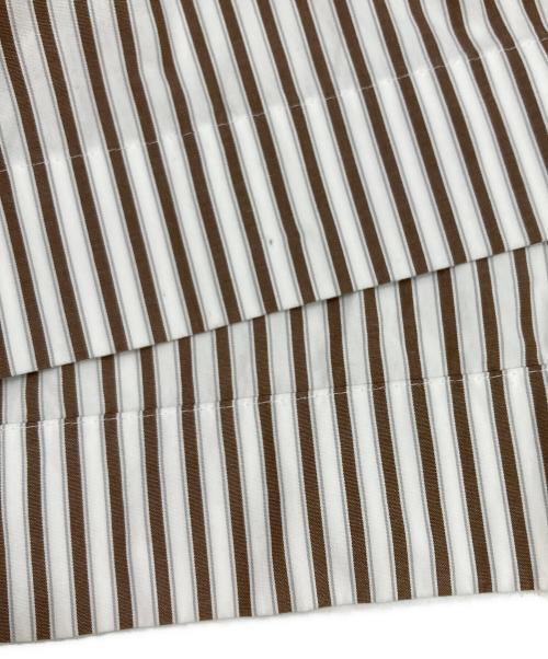 THE SHINZONE（ザ シンゾーン）THE SHINZONE (ザ シンゾーン) シャツワンピース ブラウン×ホワイト サイズ:34の古着・服飾アイテム