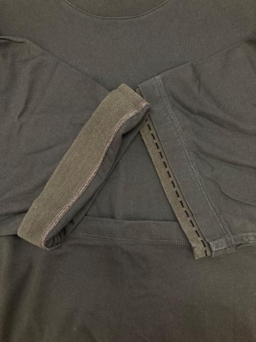 HERMES（エルメス）HERMES (エルメス) アームレイヤードコットンTシャツ チャコールグレー サイズ:Mの古着・服飾アイテム