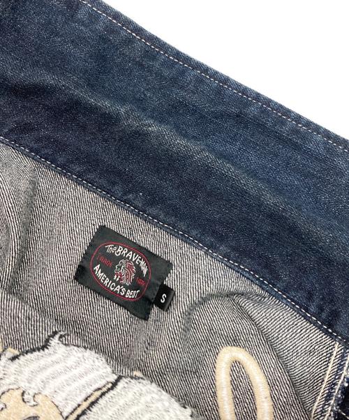 The BRAVE-MAN（ブレイブマン）The BRAVE-MAN (ブレイブマン) BETTY BOOP (ベティー・ブープ) コラボ刺繍スカGジャン インディゴ サイズ:Sの古着・服飾アイテム