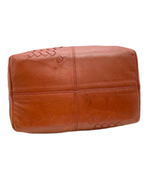 BOTTEGA VENETA（ボッテガベネタ）BOTTEGA VENETA (ボッテガベネタ) イントレチャートハンドバッグ ブラウンの古着・服飾アイテム