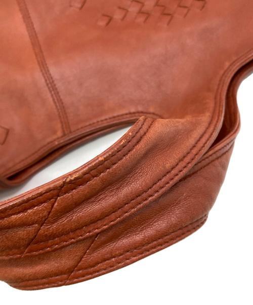 BOTTEGA VENETA（ボッテガベネタ）BOTTEGA VENETA (ボッテガベネタ) イントレチャートハンドバッグ ブラウンの古着・服飾アイテム
