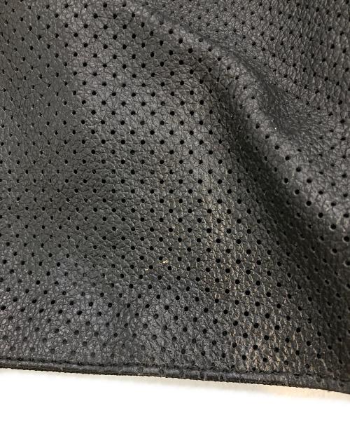 古着（フルギ）古着 (フルギ) ［古着］パンチングレザーレーシングジャケット ブラック サイズ:XLの古着・服飾アイテム