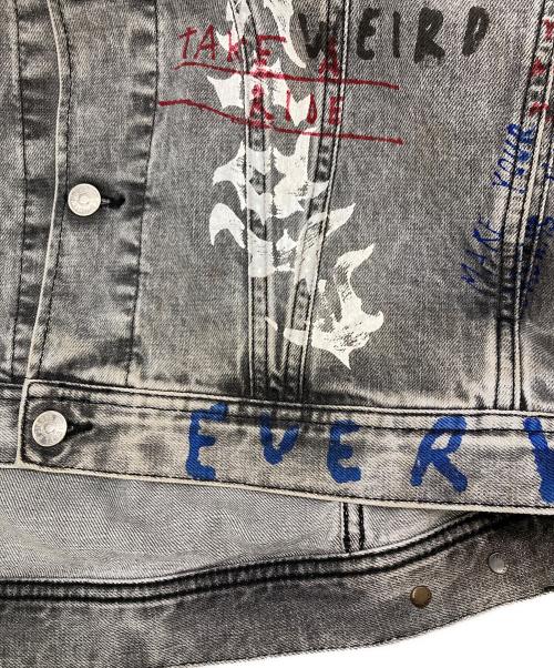 DIESEL（ディーゼル）DIESEL (ディーゼル) FEDEZ コラボデニムジャケット グレー サイズ:Lの古着・服飾アイテム