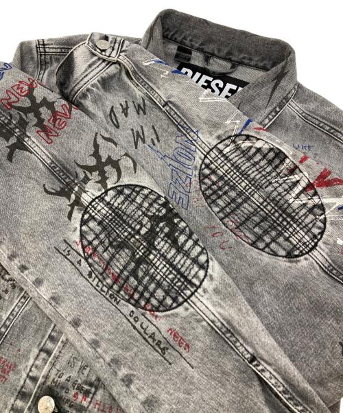 DIESEL（ディーゼル）DIESEL (ディーゼル) FEDEZ コラボデニムジャケット グレー サイズ:Lの古着・服飾アイテム