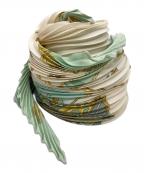 HERMESエルメス）の古着「プリーツスカーフ」｜グリーン