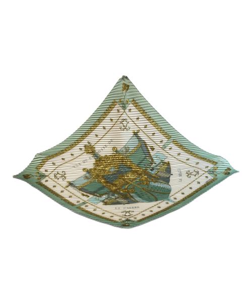 HERMES（エルメス）HERMES (エルメス) プリーツスカーフ グリーンの古着・服飾アイテム