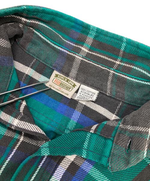 FIVE BROTHER（ファイブブラザー）FIVE BROTHER (ファイブブラザー) ［古着］チェックネルシャツ グリーン サイズ:XLの古着・服飾アイテム