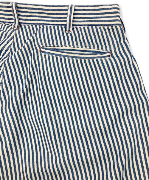 PAY DAY（ペイデイ）PAY DAY (ペイデイ) ヒッコリーパンツ ホワイト×ブルー サイズ:Mの古着・服飾アイテム