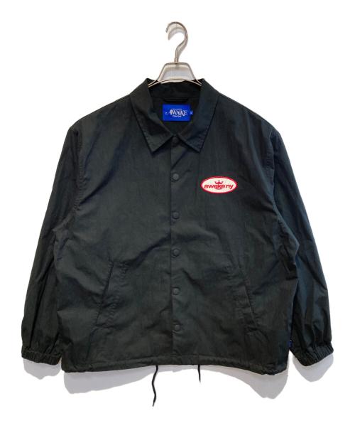 AWAKE（アウェイク）AWAKE (アウェイク) キングロゴ ツイルコーチジャケット ブラック サイズ:XLの古着・服飾アイテム